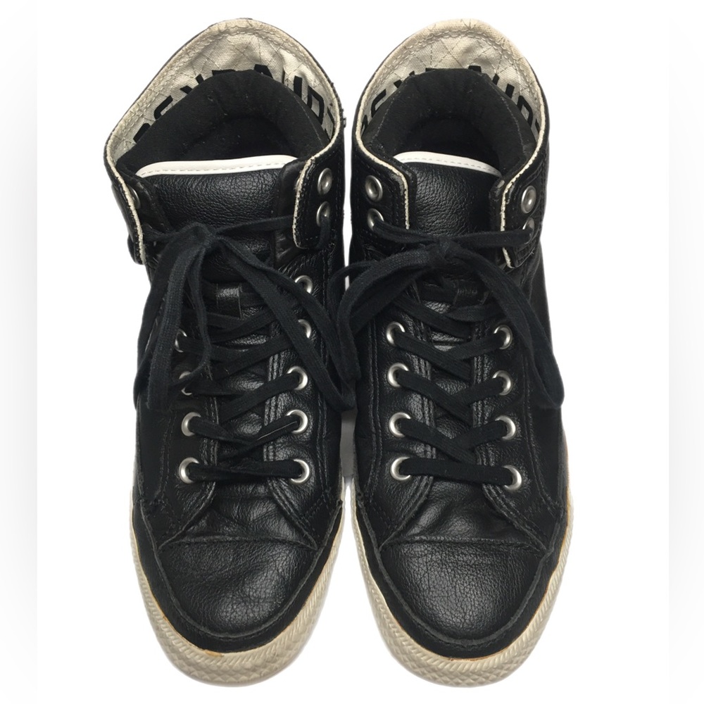 Rare leather Converse two fold high tops. Mens 6/Womens 8 - Picture 6 of 13